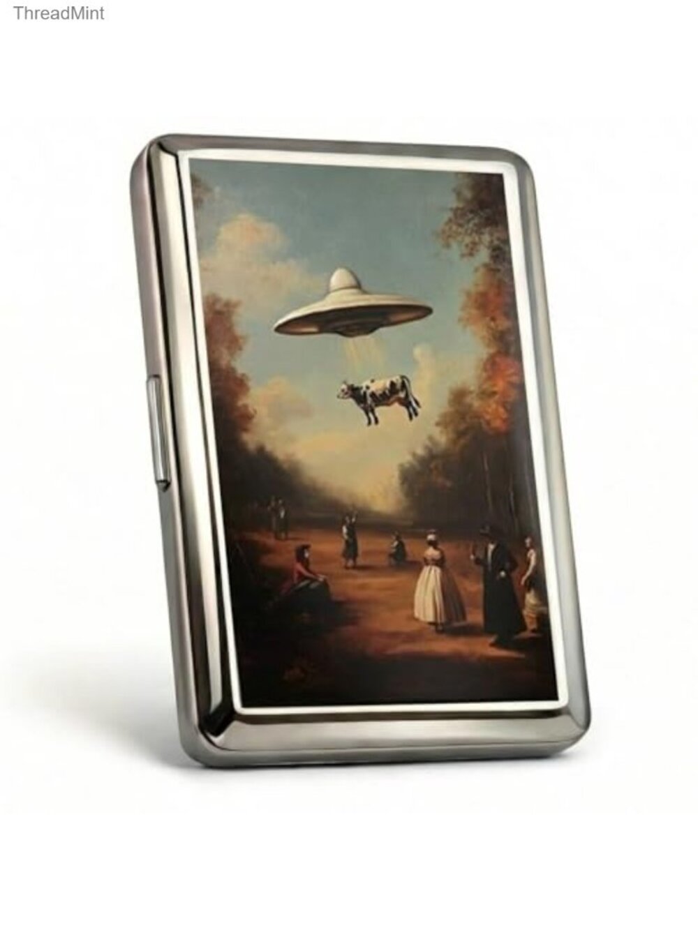 Vintage Style RFID Metal Card Case Wallet Snap Business Card Holder